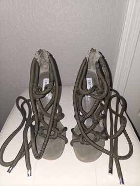 Steve Madden Olive Lace-Up High Heel Sandals